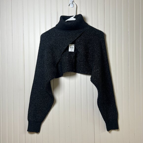 And Now This Metallic Knit Cropped Shrug Sweater | NWT Size Small - Picture 11 of 15